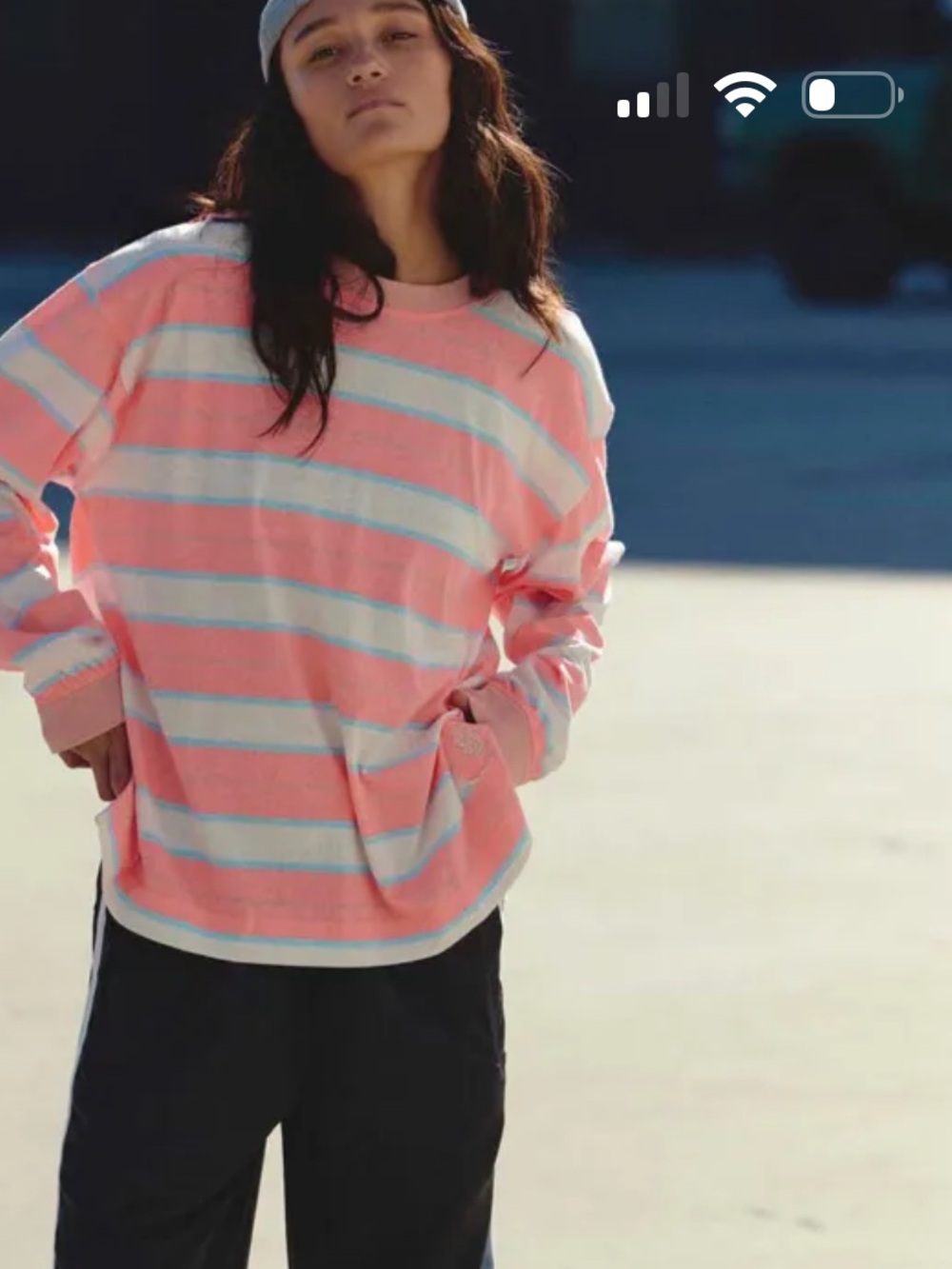 FP Movement Striped Hustle Layer. Size Small!!! SOLD OUT!!!